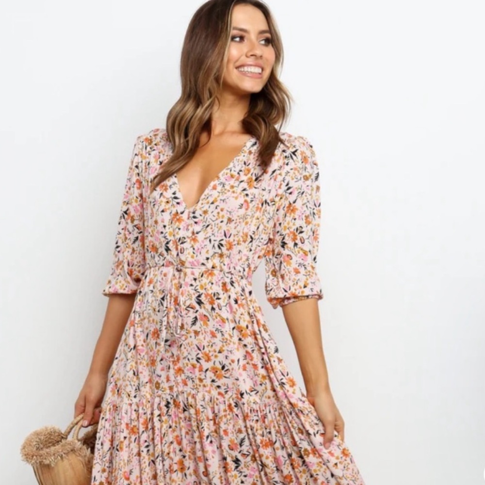 Floral V-Neck Dress